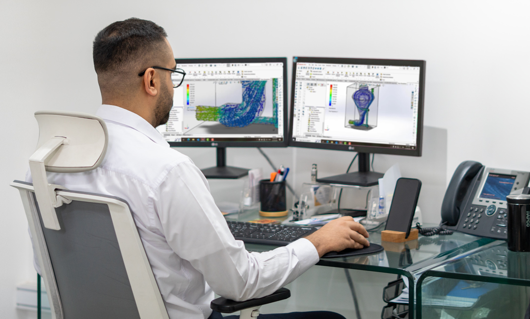 RAPCO engineer designing the recycling machine